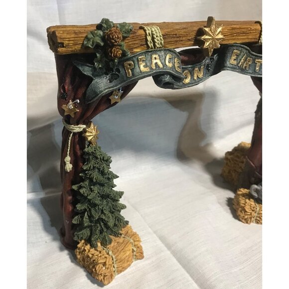 Boyds Bears & Friends Bearstone Collection The Stage Peace on Earth Arch - Picture 10 of 12